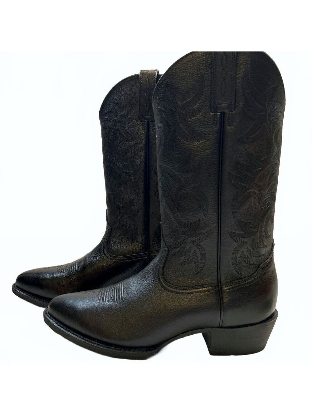 Ariat Heritage Deertan Cowboy Boot w/Embroidered Design "Black" Men 10.5D | NEW
